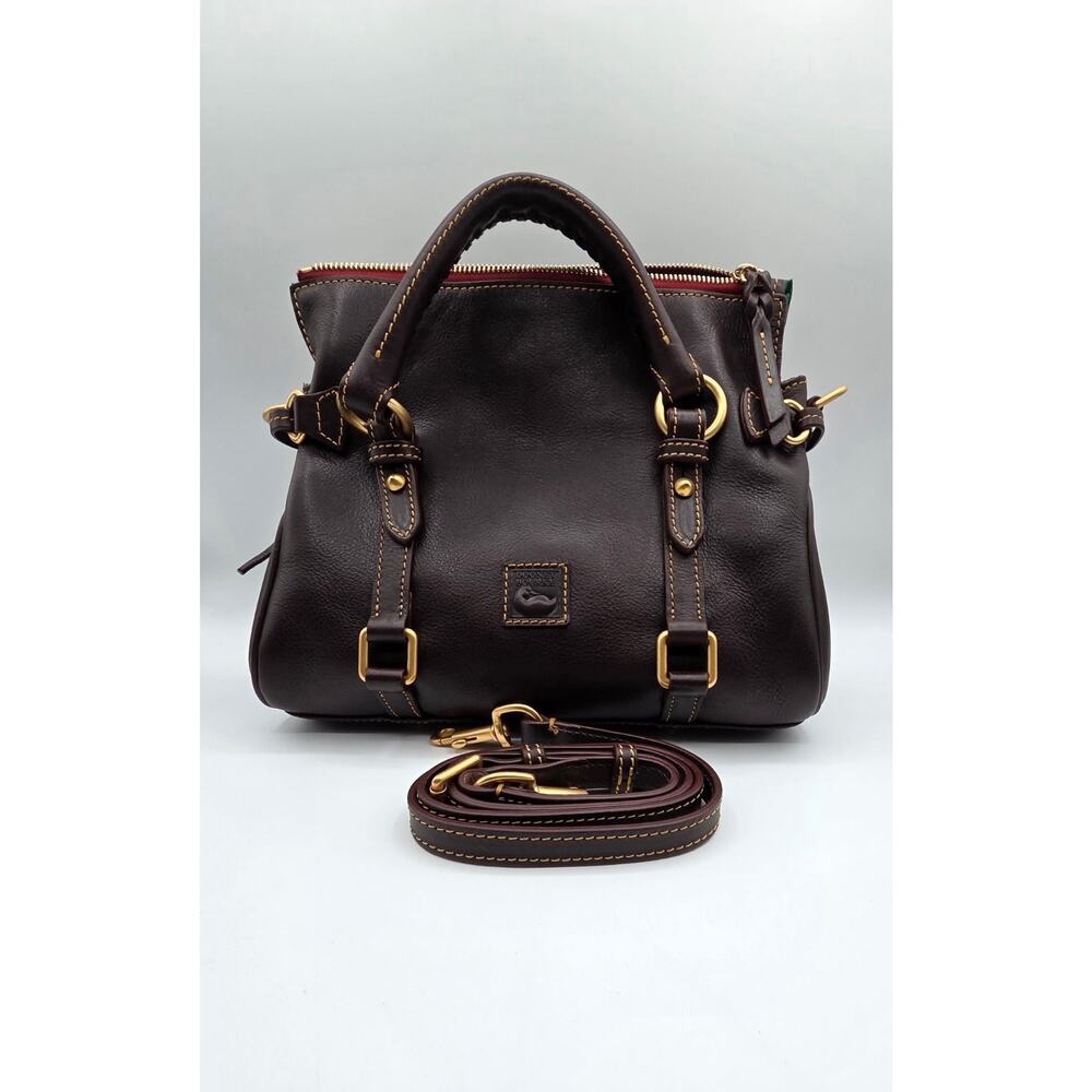 Dooney & Bourke Florentine Satchel 8L979 BM T Moro Brown Leather NWT Crossbody - Picture 4 of 16